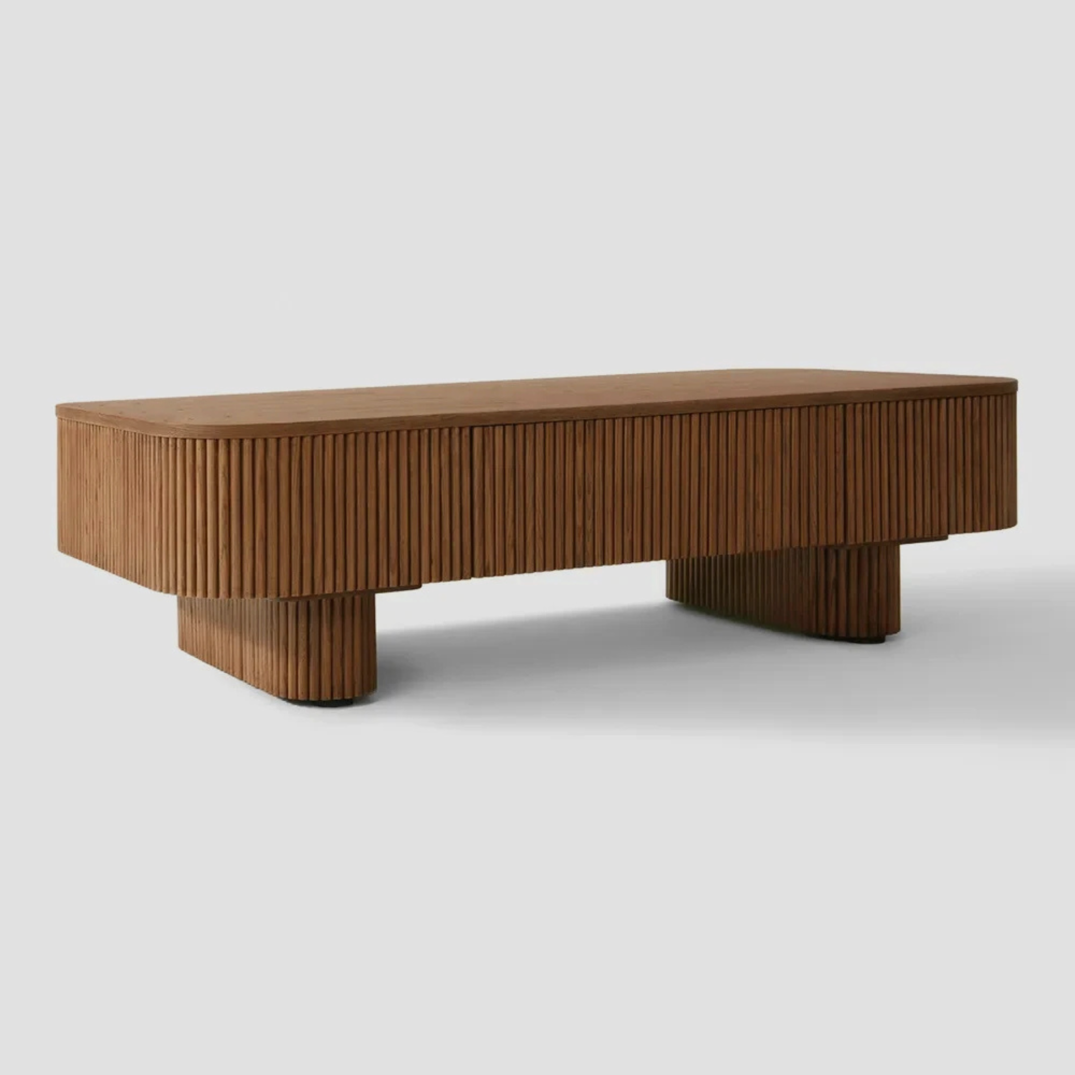 Ruvo Fluted Coffee Table – Bold Texture Meets Soft Curves