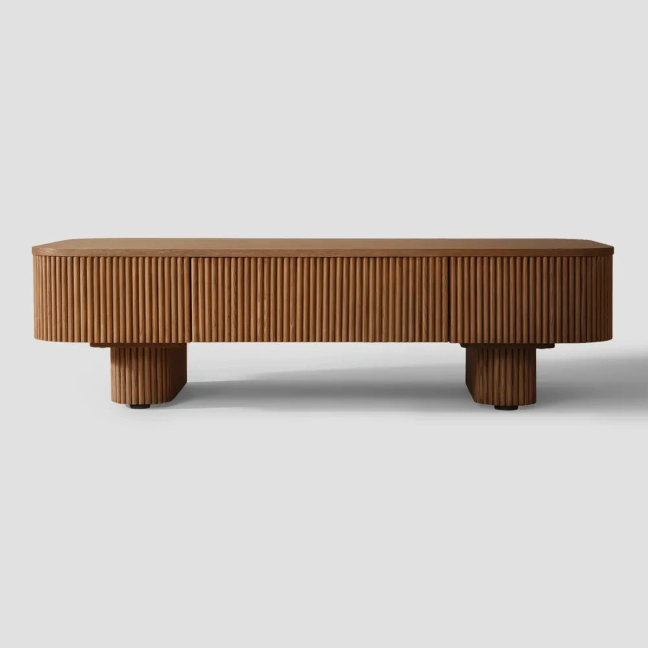 Ruvo Fluted Coffee Table – Bold Texture Meets Soft Curves
