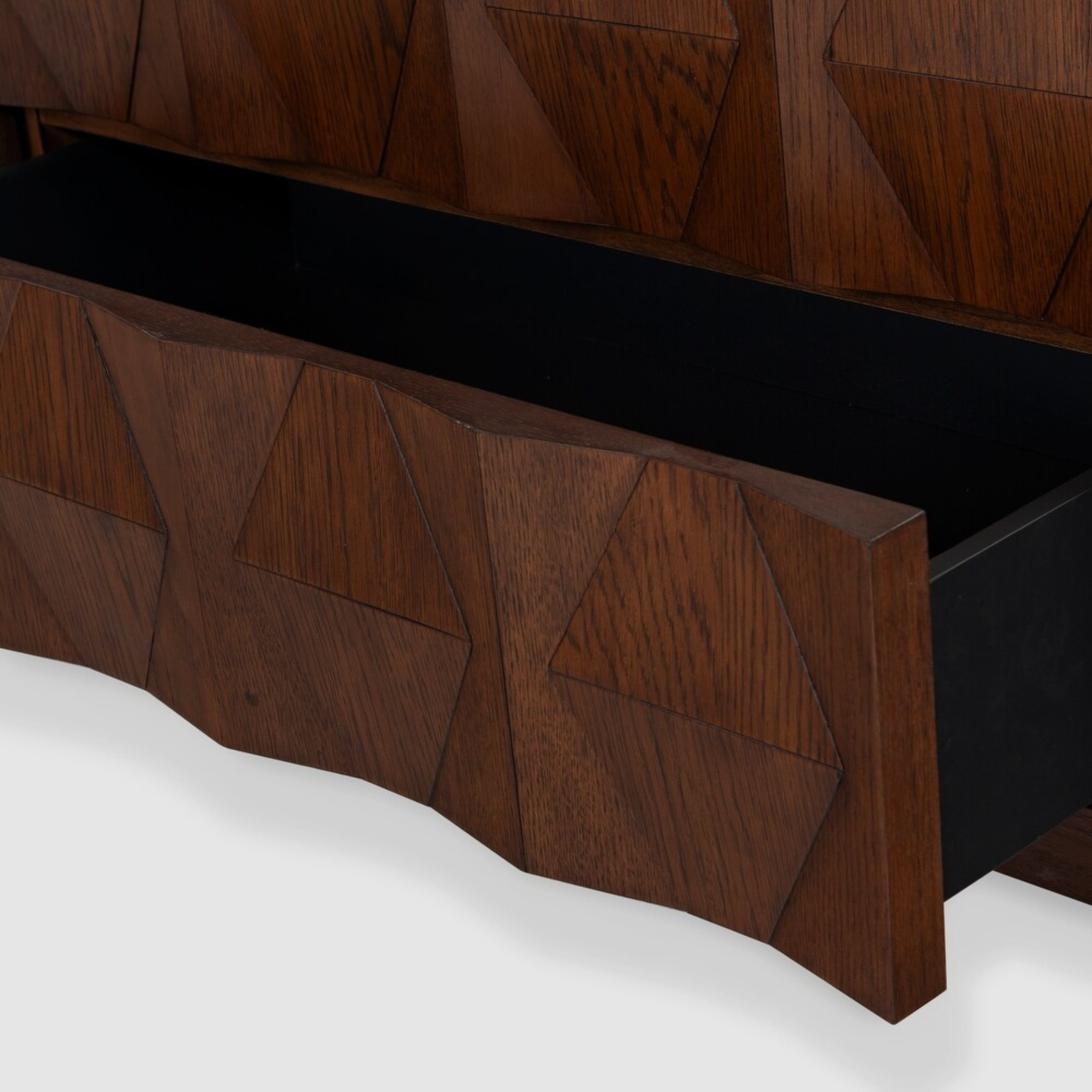 Eros Sideboard – Sculpted Symmetry in Bold Brown