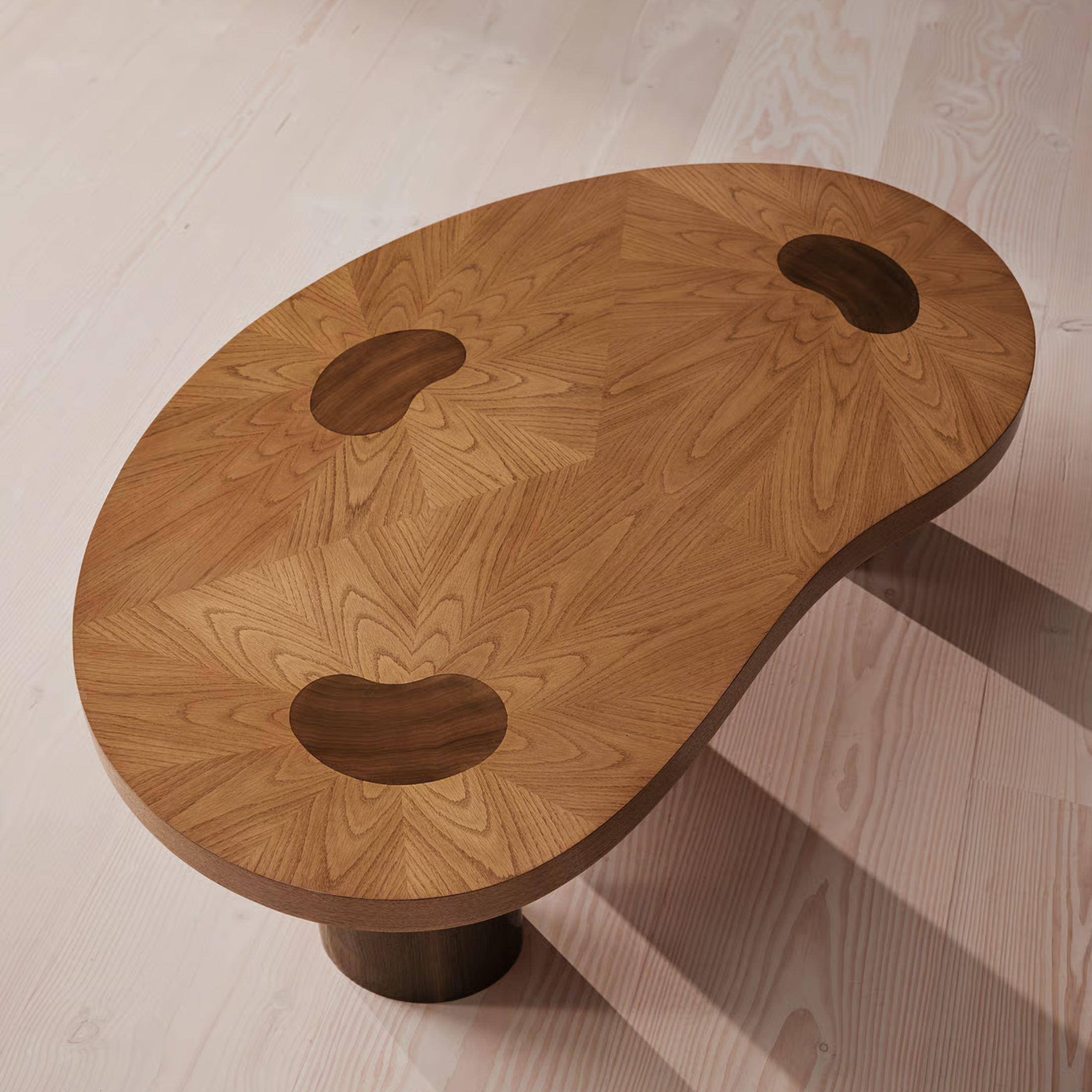 FORMA Coffee Table – Playful Geometry in Walnut & Oak