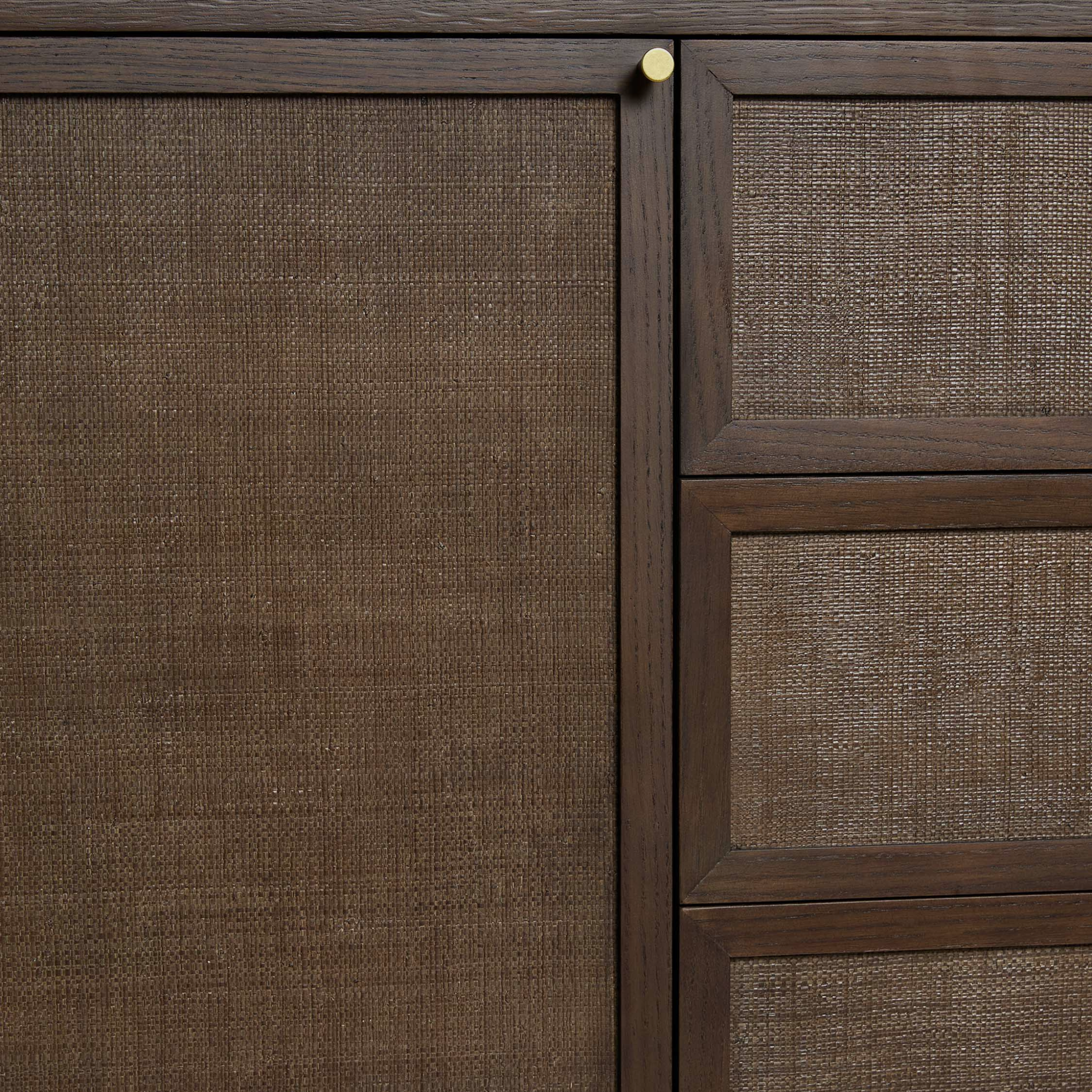 Caligo Cane Sideboard – Dark Walnut Elegance