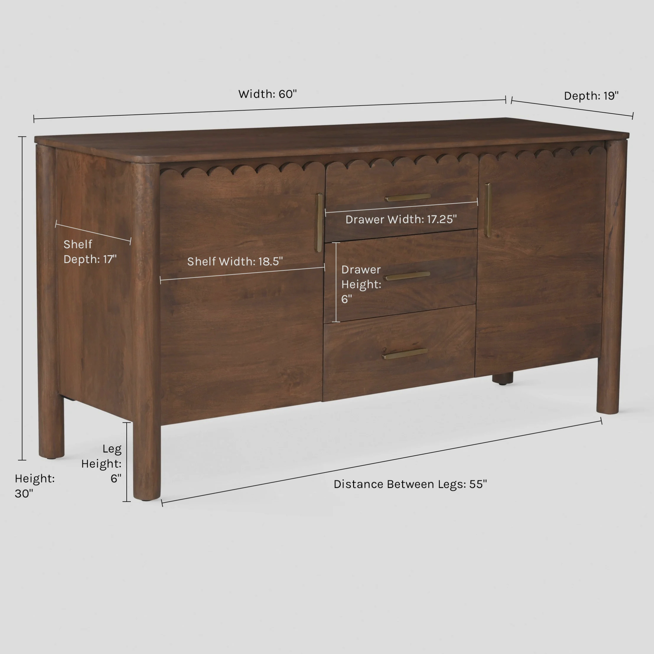 ARLETTE Sideboard – Whimsy in Walnut