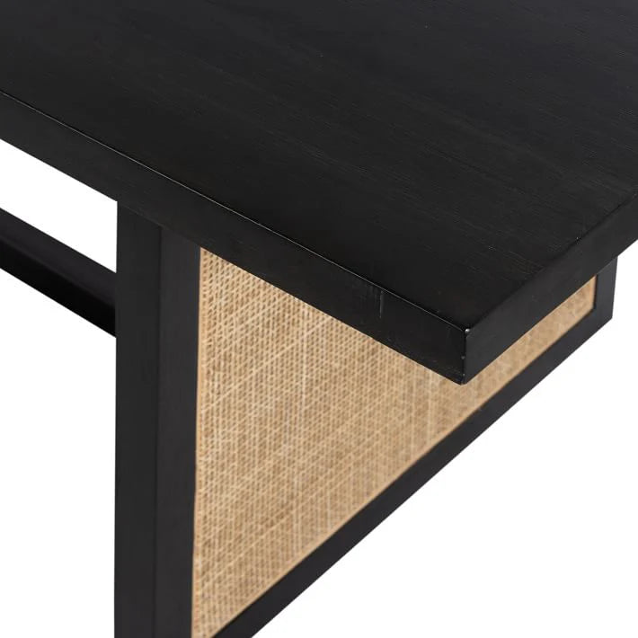 Dennis Woven Dining Table – Coastal Calm in a Whitewashed Finish