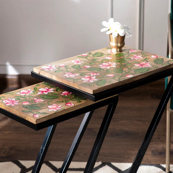 Ziva Hand-Painted Nesting Tables (Set of 2)