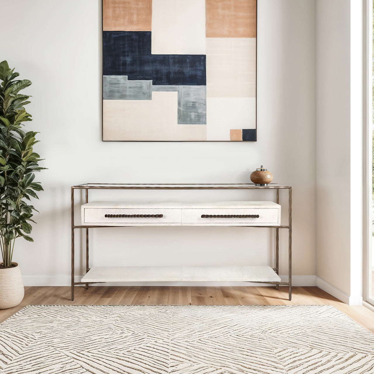 Azamara Real Hide Console Table