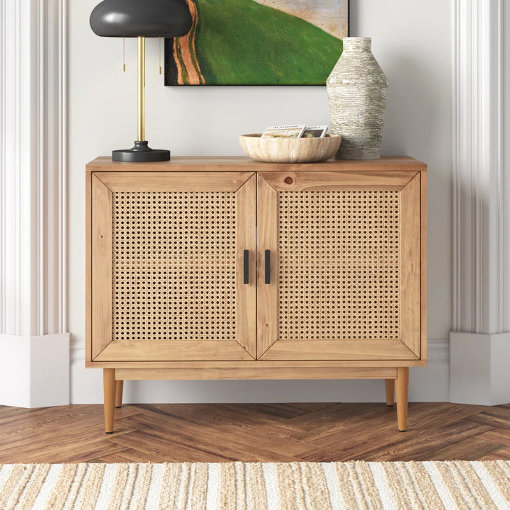 Genie Solid Wood 2-Door Accent Cabinet