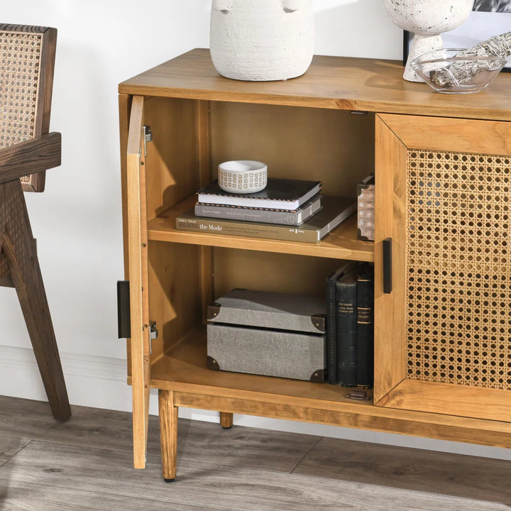 Genie Solid Wood 2-Door Accent Cabinet