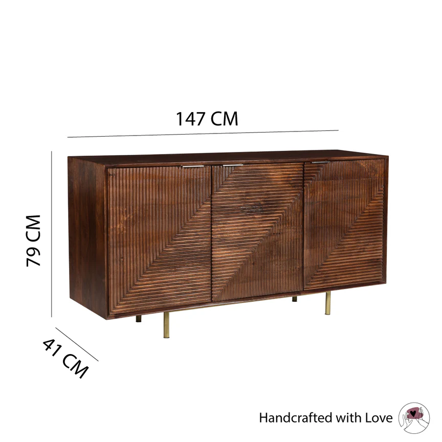 Zayn Fluted Wooden Sideboard