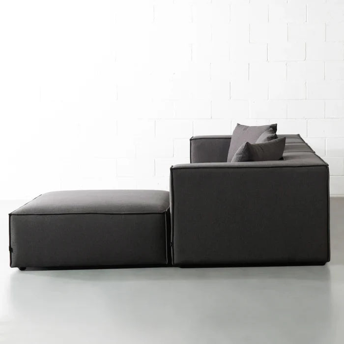 MASON - Dark Grey Fabric Modular Sectional (4 Piece)
