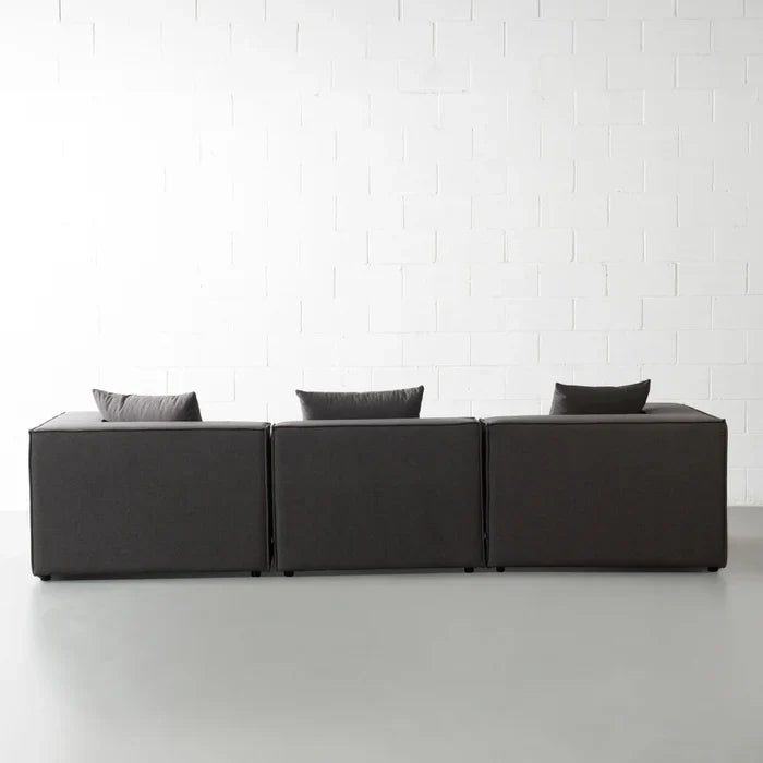 MASON - Dark Grey Fabric Modular Sectional (4 Piece)