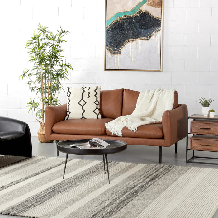 MAPLETON 2-Seater Sofa – Brown Vegan Leather