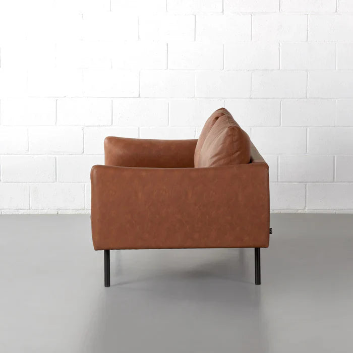 MAPLETON 2-Seater Sofa – Brown Vegan Leather