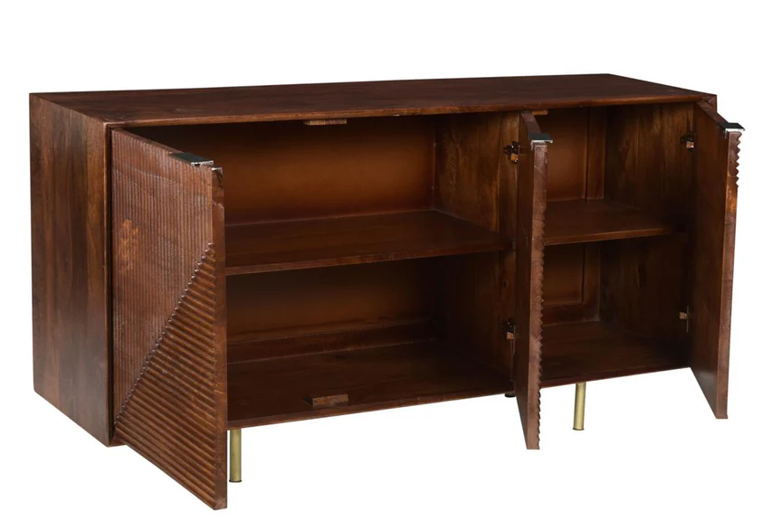 Zayn Fluted Wooden Sideboard