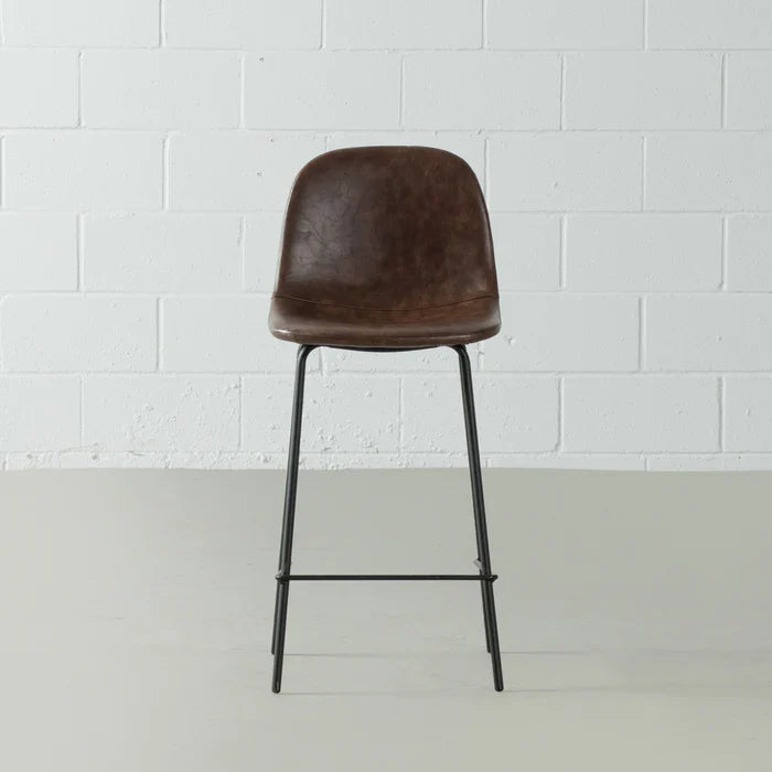 MILAN – Brown Leather Bar Stool