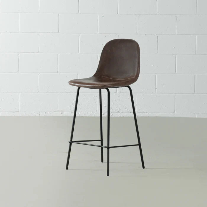 MILAN – Brown Leather Bar Stool