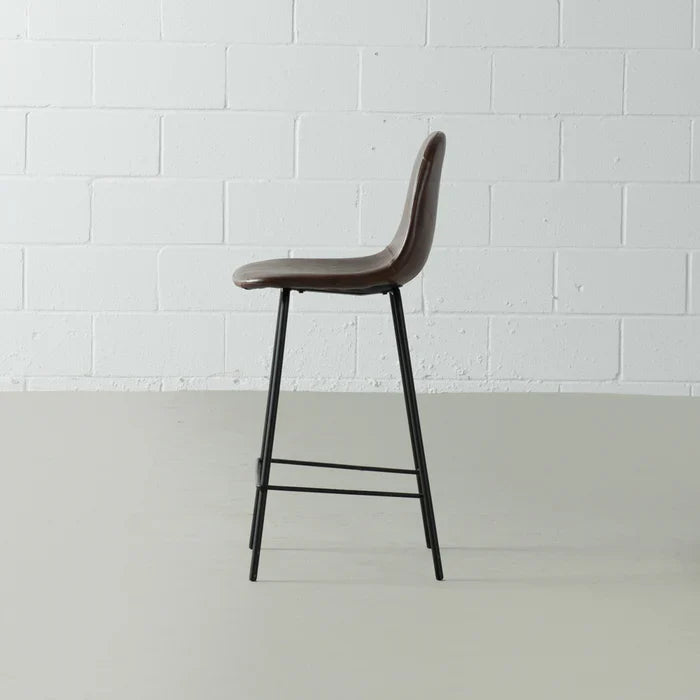MILAN – Brown Leather Bar Stool