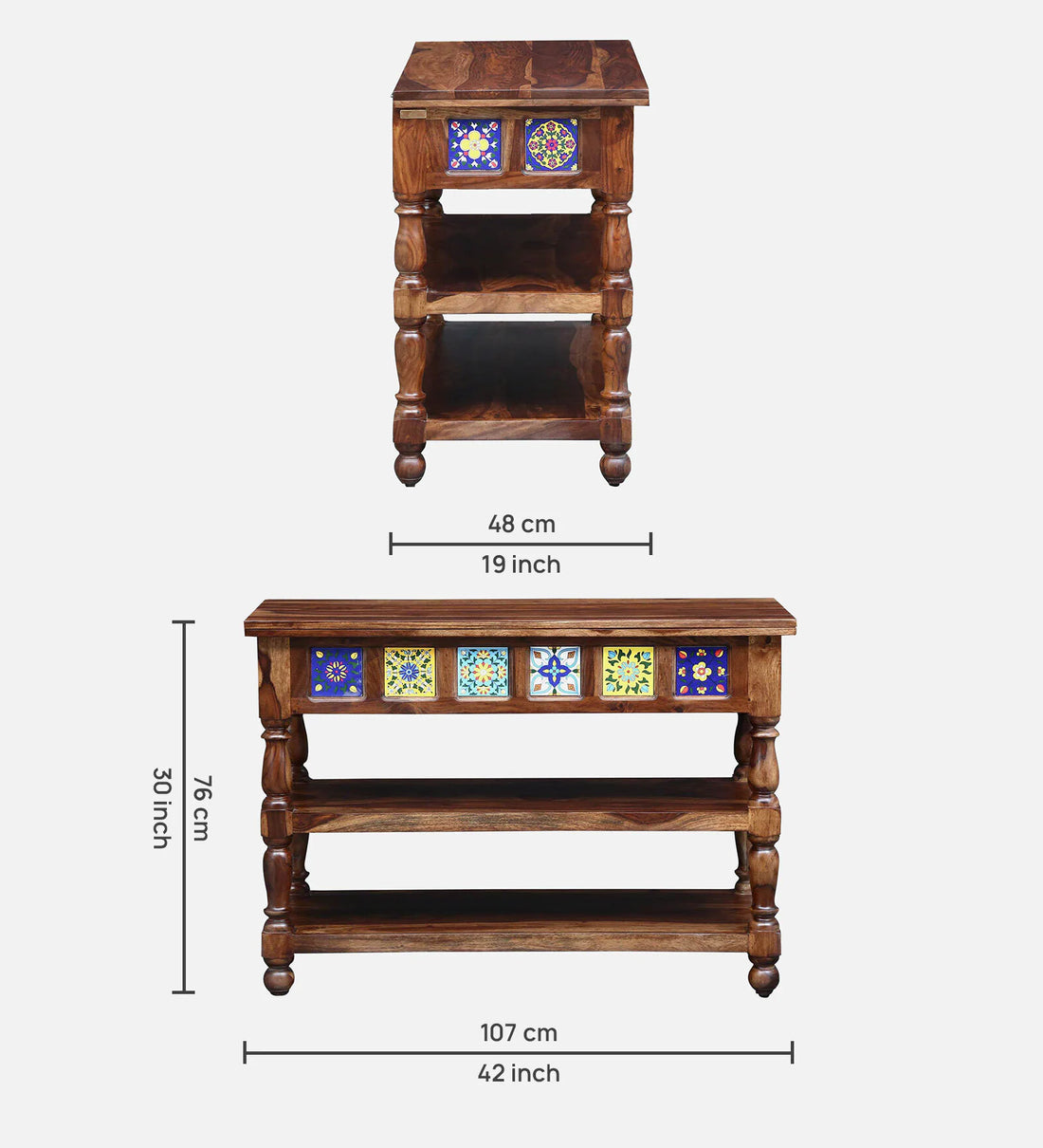 Siramika Sheesham Wood Console Table